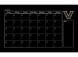 Vanderbilt Commodores Monthly Chalkboard with frame & clothespins 11x19 Sign