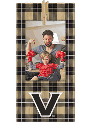Vanderbilt Commodores Plaid Clothespin 6x12 Sign
