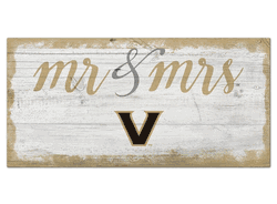 Vanderbilt Commodores Script Mr & Mrs 6x12 Sign