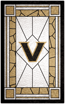 Vanderbilt Commodores Stained Glass 11x19 Wood Sign