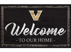 Vanderbilt Commodores Team Color Welcome 11x19 Sign