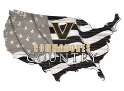 Vanderbilt Commodores USA Shape Flag Cutout