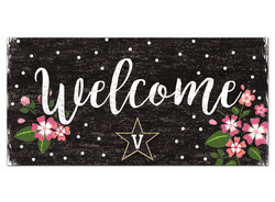 Vanderbilt Commodores Welcome Floral 6x12 Sign