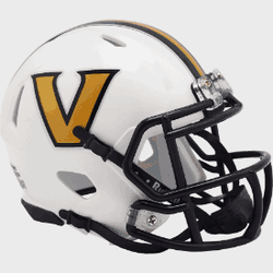Vanderbilt Commodores White Mini Speed Football Helmet