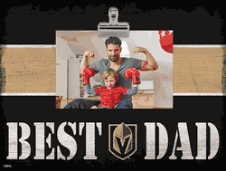 Vegas Golden Knights 10" x 8" Best Dad with Stripe Clip Frame