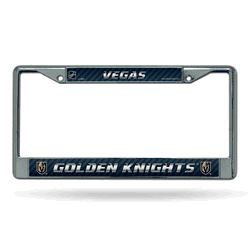 Vegas Golden Knights  12" x 6" Chrome Frame With Decal Inserts