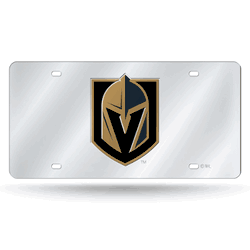 Vegas Golden Knights  12" x 6" Silver Laser Cut Tag For Car/Truck/SUV
