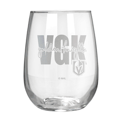 Vegas Golden Knights 17oz Stemmless Wine Glass