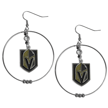 Vegas Golden Knights 2 Inch Hoop Earrings