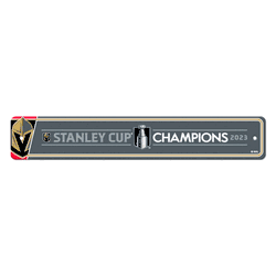 Vegas Golden Knights 2023 Stanley Cup Champions Team Color Street Sign Dcor 4in. X 24in. Lightweight
