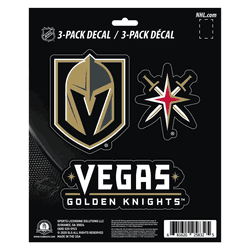 Vegas Golden Knights 3 Piece Decal Sticker Set