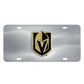 Vegas Golden Knights 3D Stainless Steel License Plate