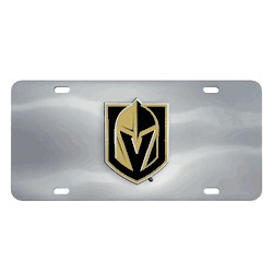 Vegas Golden Knights 3D Stainless Steel License Plate