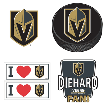 Vegas Golden Knights 5 pack of 4 inch Decals
