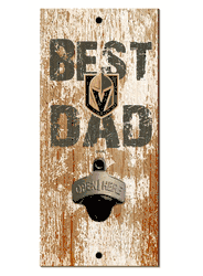 Vegas Golden Knights Best Dad Bottle Opener   Wood Sign