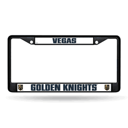 Vegas Golden Knights  Black Chrome Frame with Plastic Inserts 12" x 6" Car/Truck Auto Accessory