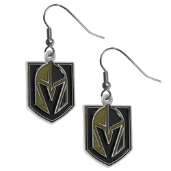 Vegas Golden Knights Chrome Dangle Earrings