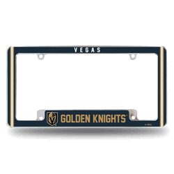 Vegas Golden Knights Classic 12" x 6" Chrome All Over Automotive License Plate Frame