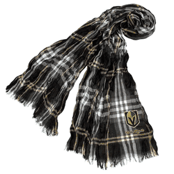 Vegas Golden Knights Crinkle Scarf Plaid Black/Gold