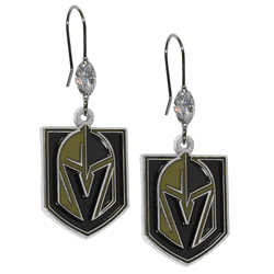 Vegas Golden Knights Crystal Dangle Earrings