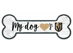 Vegas Golden Knights Dog Bone 6x12 Sign