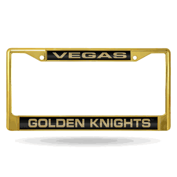 Vegas Golden Knights Gold Laser Colored Chrome Frame