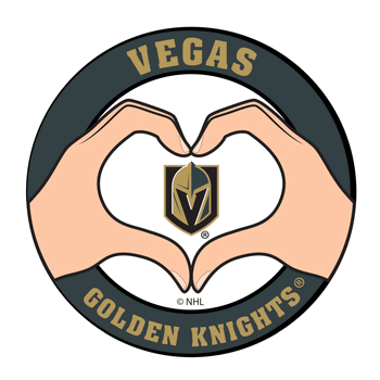 Vegas Golden Knights Heart Hands Decal