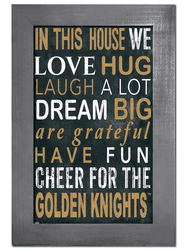 Vegas Golden Knights In This House 11x19 Sign