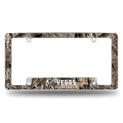 Vegas Golden Knights Mossy Oak 12" x 6" Chrome All Over Automotive License Plate Frame for Car/Truck/SUV