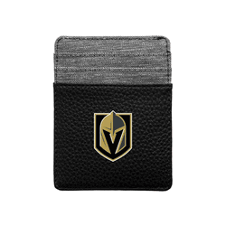 Vegas Golden Knights Pebble Front Pocket Wallet Black