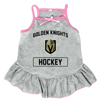 Vegas Golden Knights Pet Dress Grey Type Medium