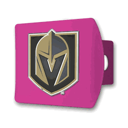 Vegas Golden Knights Pink Metal Hitch Cover with  3D Color Emblem