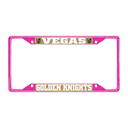 Vegas Golden Knights Pink Metal License Plate Frame - 6.25"x12.25"