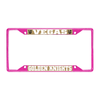 Vegas Golden Knights Pink Metal License Plate Frame - 6.25