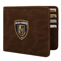 Vegas Golden Knights Shield Wallet - Brown