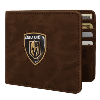 Vegas Golden Knights Shield Wallet - Brown