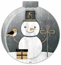 Vegas Golden Knights Snowglobe 12in Wall Art