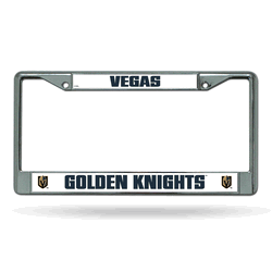 Vegas Golden Knights Standard Chrome Frame with Plastic Inserts 12" x 6" Car/Truck Auto Accessory
