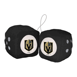 Vegas Golden Knights Team Color Fuzzy Dice Dcor 3" Set