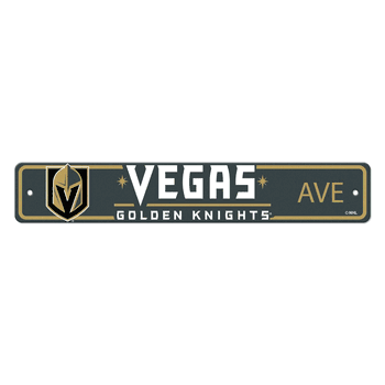 Vegas Golden Knights Team Color Street Sign Dcor 4in. X 24in. Lightweight