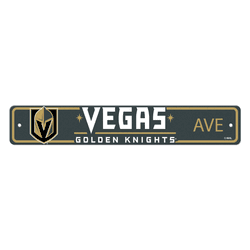 Vegas Golden Knights Team Color Street Sign Dcor 4in. X 24in. Lightweight