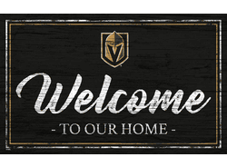 Vegas Golden Knights Team Color Welcome 11x19 Sign