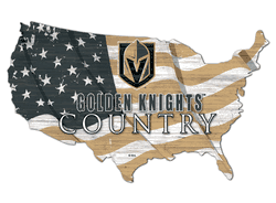 Vegas Golden Knights USA Shape Flag Cutout