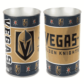 Vegas Golden Knights Wastebasket 15 Inch