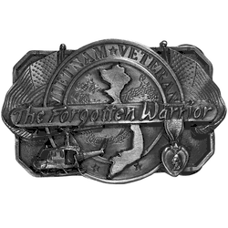 Vietnam Veteran Antiqued Belt Buckle