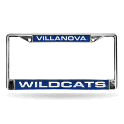 Villanova Wildcats Standard 12" x 6" Laser Cut Chrome Frame