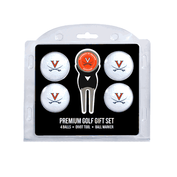 Virginia Cavaliers 4 Ball Gift Set + Divot Tool & Marker