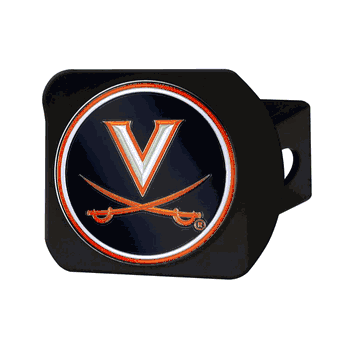 Virginia Cavaliers Black Metal Hitch Cover - 3D Color Emblem