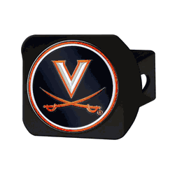 Virginia Cavaliers Black Metal Hitch Cover - 3D Color Emblem