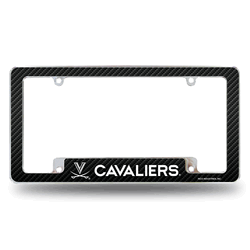 Virginia Cavaliers Carbon Fiber 12" x 6" Chrome All Over Automotive License Plate Frame